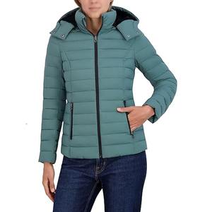 Manteau matelassé en coton matelassé avec fermeture éclair pour femme, vêtements d'extérieur rembourrés respirants, veste d'hiver chaude pour femme - Product Image 1
