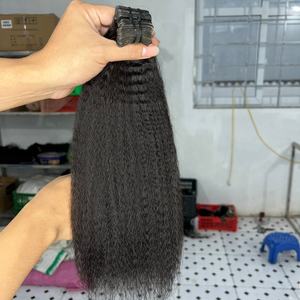 Envío rápido cabello liso rizado vietnamita crudo 100% Paquete de cabello Virgen sin procesar cabello alineado con cutícula de proveedor de Vietnam - Product Image 6
