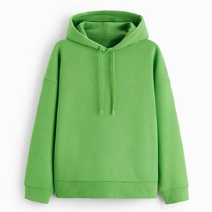 Liso con capucha para hombre Hip Hop Sudaderas con capucha Logotipo personalizado de peso pesado de algodón de gran tamaño Sudadera con capucha recortada en blanco para hombres en blanco - Product Image 1