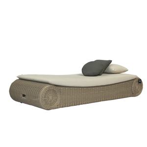 Chaise longue Salsa moderne en bambou portable et corde synthétique avec coussin en tissu pour l'extérieur Utilisation dans les parcs et les hôtels Confortable - Product Image 1