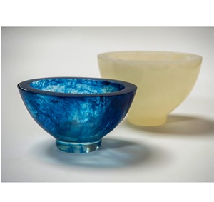 Tazón de Servir de Resina Hecho a Mano de Lujo con Diseño de Aspecto Mármol para Fiestas, Ecológico, Apto para Lavavajillas, Directo de la India - Product Image 2