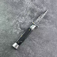 Couteau pliant à pointe tombante en acier Damas de qualité industrielle avec manche en bois, personnalisable, vente en gros, OEM, haute qualité, PRESTIGE BLADES