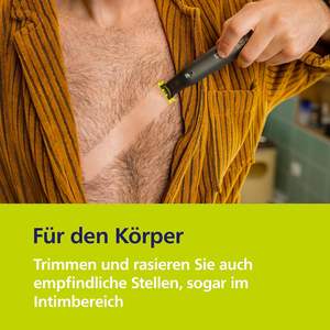 เครื่องโกนหนวดไฟฟ้าสำหรับใบหน้าและร่างกาย360 Philips, เครื่องเล็ม & ดูแลร่างกาย, ใบมีด2x360, หวีแม่นยำ (QP6552/30) - Product Image 4