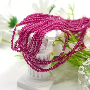 Color fucsia Hydro Quartz Rondelle Micro cuentas facetadas 2mm, 3mm, 4mm brillante redondo Hydro Bead cuentas sueltas para la fabricación de joyas - Product Image 4