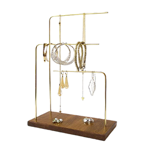 Soporte de joyería hecho a mano de hierro y madera de 3 niveles, soporte de exhibición de joyería de forma personalizada de la mejor calidad al mejor precio - Product Image 5