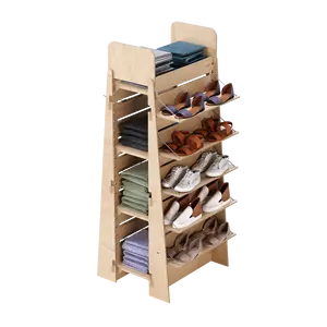Italian Design Top Apparel Stock Organizer Multiple Shelves Racks And Shoes Storage For Retail Store