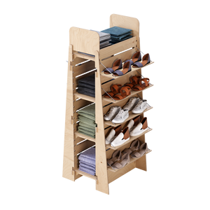 Italian design top apparel stock organizer multiple shelves racks and shoes storage for retail store