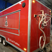 Remorque alimentaire de 20 pieds Chariot alimentaire mobile pour hamburger Remorque pour camion Hot-dog Kiosque de petit-déjeuner à vendre