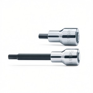 Chrome-Plated 1/2\" Female Square Drive Hex <b>Socket</b> Wrenches with Burnished Inserts - Product Image 2