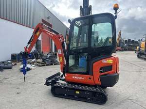 Miniexcavadora Kubota KX018-4 Naranja y Negra, Tipo Oruga, Equipo de Construcción - Product Image 1