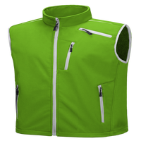 Veste sans manches décontractée à col montant, fermeture éclair, coupe ajustée, en softshell uni
