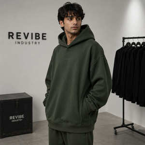 <b>Mens</b> Oversized Winter Hoodie <b>Thick</b> Cotton <b>Fleece</b> Pullover Sweatshirt Heavyweight Casual Apparel High Gsm Hoodie - Product Image 1