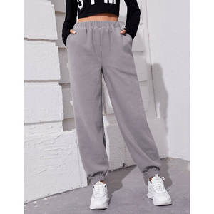 Pantalones Deportivos de Felpa Personalizados para Mujer con Logotipo, Pantalones de Chándal de Algodón para Invierno, Ropa Deportiva Informal con Cordón y Bolsillos - Product Image 4