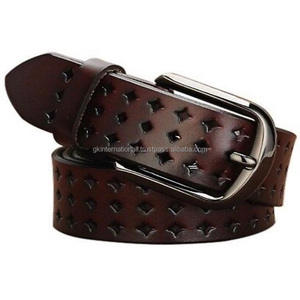 Marque de luxe en cuir véritable de qualité supérieure, ceinture décontractée en cuir élégant avec boucle à finition chromée - Product Image 3