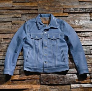แจ็กเก็ตขี่มอเตอร์ไซค์ผ้าใบหนังวัวใส่ได้ทั้งชายและหญิงสไตล์คลาสสิกผ้านุ่มให้ความรู้สึกคุณภาพสูงอบอุ่นแฟชั่นฤดูหนาวทนทานทันสมัย - Product Image 1