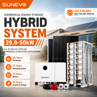 Système d'énergie solaire hybride industriel 50 kW, solution de stockage d'énergie Growatt pour l'usine, réduction des pics de consommation, certifié CE