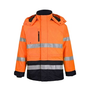 Hi Vis Reflective ANSI Class 3 Workwear <b>Jacket</b> <b>Waterproof</b> Safety Work <b>Jacket</b> for Men - Product Image 1
