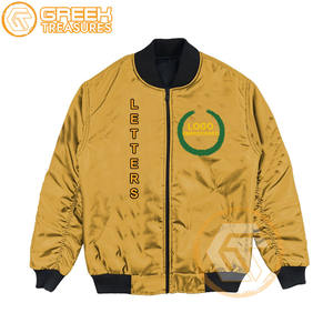 Veste universitaire brodée en satin Omega personnalisée fraternité vêtements grecs respirants de haute qualité Psi vestes pour hommes vente en gros - Product Image 5