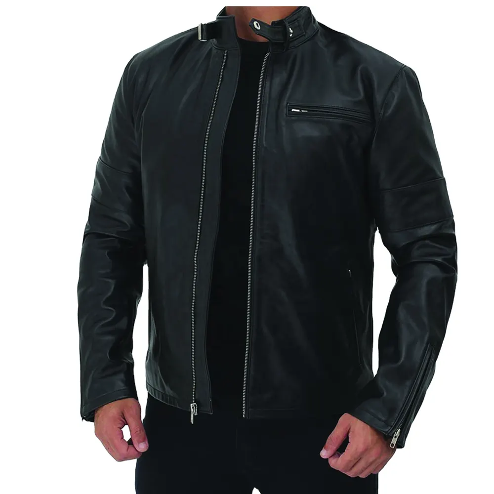New Mens Custom men's leather jacket high quality black leather jacket boy's designer leather jackets skin coat men