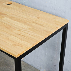 BD68063 240x60x75cm Two-Person Minimalist Modern Office <b>Desk</b> with <b>Shelf</b> Traditional Melamine Wood Style Work <b>Desks</b> - Product Image 5