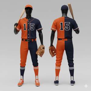 Ensemble d'uniformes de baseball personnalisés au design avancé pour les sports d'équipe, options d'impression complète, matière respirante 100% polyester, ajustement parfait - Product Image 5