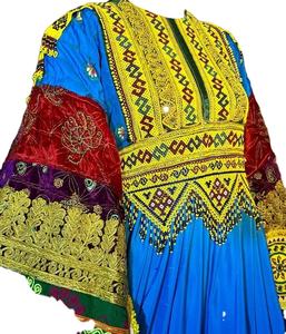 ชุดเดรส kuchi ชนเผ่าวินเทจชาวอัฟกานิสถาน/ปากีสถานชุดปาร์ตี้แบบดั้งเดิมมีหลายสีโลโก้ที่กำหนดเองหมายเลข3042 - Product Image 2