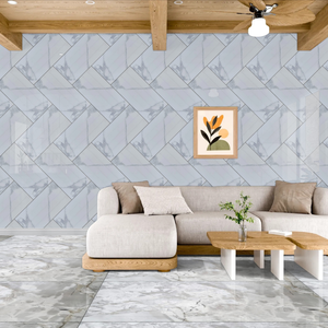 Azulejos de pared de cerámica 300x600mm 1573-L Acabado brillante moderno Azulejos resistentes al agua duraderos para cocina Baño Sala de estar - Product Image 3