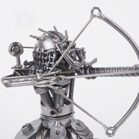 OMH MS001 Cesta Náutica Asiática Única - Escultura de Metal Esmaltado Hecha a Mano, Estilo Náutico, Origen Vietnamita, para Manualidades y Decoración Festiva