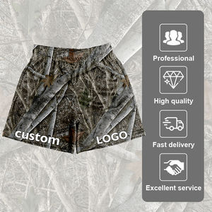 ใหม่ที่กําหนดเองสายรัดคู่ภายในตะเข็บพรีเมี่ยมพรางวางใบพิมพ์แห้งเร็วระบายอากาศคุณภาพผู้ชายตาข่ายกางเกงขาสั้น - Product Image 3