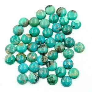 Turquesa de Arizona Natural de alta calidad, 4mm, 5mm, 10mm, 12mm, parte posterior plana calibrada suelta para hacer collar hecho a mano, anillo, joyería - Product Image 5
