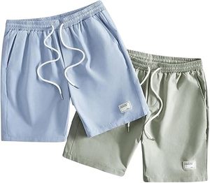Shorts de plage à jambe droite à motif décontracté à braguette zippée pour hommes avec logo personnalisé respirant et séchage rapide pour tous les sports - Product Image 2