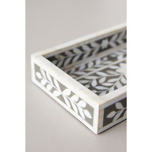 High Quality Wood Bone Inlay Serving Tray Elegant <b>Luxury</b> Dining Accessory for Hotel Restaurant Kitchenware Tabletop Tableware - Product Image 2