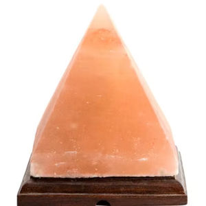 Lámpara decorativa de pirámide de sal rosa del Himalaya, cuenco de animales tallado a mano, Base de madera elegante, artesanías naturales - Product Image 1