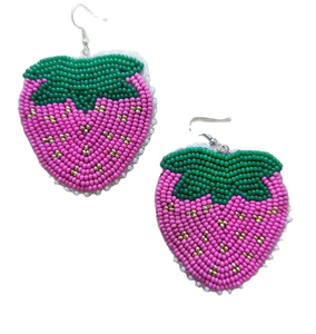 Pendientes Navideños Hechos a Mano con Diseño de Hojas con Cuentas, Joyería Festiva para Mujer, Regalo de Invierno, Estilo Étnico - Product Image 1