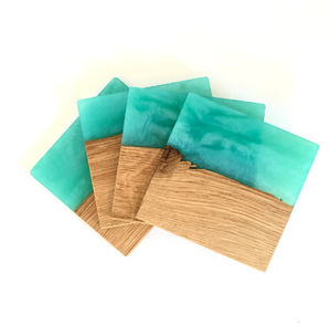 Posavasos de madera de resina epoxi, diseño moderno, artesanías populares, fabricación al por mayor, posavasos para tazas de café - Product Image 2