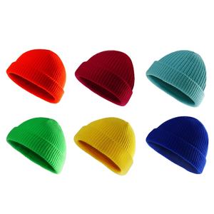 Fabricantes al por mayor de acrílico reciclado de punto corto Skull Cap Hat Fisherman Beanie jacquard Beanie - Product Image 3