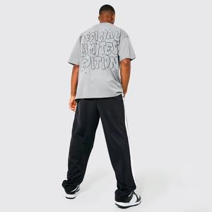 Top classement unisexe luxe coton T-Shirt Logo personnalisé imprimé col rond surdimensionné conception de haute qualité anti-rides respirant - Product Image 3