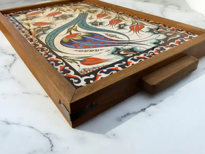 Bandeja de Servir Clásica Hecha a Mano de Madera Maciza para Té, Café y Aperitivos, Natural, Ecológica, Tamaño Personalizado, para Hogar, Restaurante y Comedor - Product Image 6