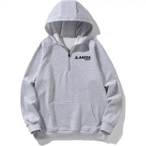 Top vente hommes 100% coton surdimensionné hiver sweats à capuche couleur personnalisée motif solide col à capuche sweats - Product Image 1