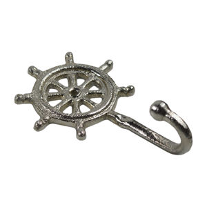 Ship Wheel Hooks Wall Hanger With Royal Designs Solid Metal Hook Wall Decoration <b>for</b> Hanging <b>Clothes</b> Coat Hat and Key Wall Hook - Product Image 1