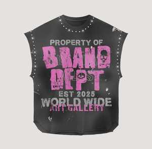 Ensemble short d'été pour homme, style streetwear, 100% coton, respirant, imprimé sur mesure, sans manches, fabriqué en usine - Product Image 4