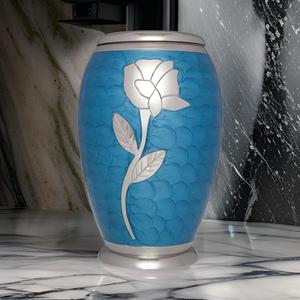 Océan Bleu Argent Rose Monarque Urne funéraire Souvenir Vente en gros Funéraire Mémorial Cendres Urnes funéraires Fabriquées Fournisseur premium - Product Image 3