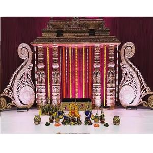 Manavarai จัดงานแต่งงานตามธีมชาวอินเดียชุดเวทีงานแต่งงานงานแต่งงาน manavarai ตกแต่งเวทีงานแต่งงานแบบดั้งเดิมของอินเดียใต้สหรัฐอเมริกา - Product Image 1