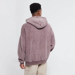 Street Wear Men's <b>Acid</b> Washed Vintage Hoodies & Sweatshirts Oversized <b>Drop</b> Shoulder Hip Hop Hoodie Custom Logo and Size - Product Image 2