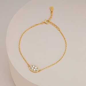 92.5 <b>Silver</b> Crystal <b>Bracelet</b> Elegant 191409 <b>Bangle</b> - Product Image 1