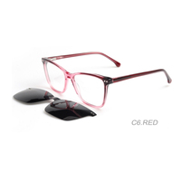 Lunettes de vue FEROCE pour femmes, montures œil de chat design, en acétate, avec clips optiques