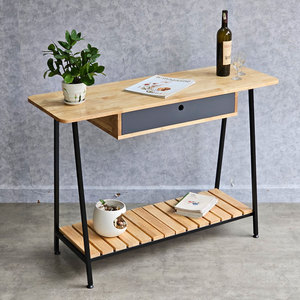 Minimimalist 120x40x85cm Rubber Wood Console <b>Table</b> with Drawers for Entry Villa Hotel Bedroom Living Room Decoration-CST069 - Product Image 3