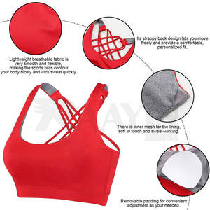 Sujetador deportivo de moda para mujer más vendido Fitness Wear Workout Sujetador deportivo transpirable Venta en línea - Product Image 5
