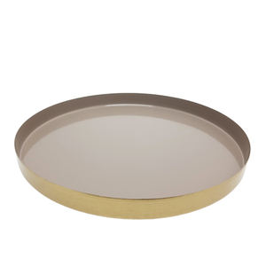 Assiette ronde en fer au design unique Assiettes à dîner couleur biscuit mat pour la décoration de restaurants et d'hôtels en vrac - Product Image 1