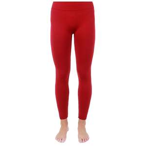 Leggings Senza Cuciture Foderati in Pile Rosso per Donna, Taglia Unica, Leggings Caldi con Vita Elastica, Materiale Sottile in Spandex, Disponibili Taglie Media e Grande - Product Image 3